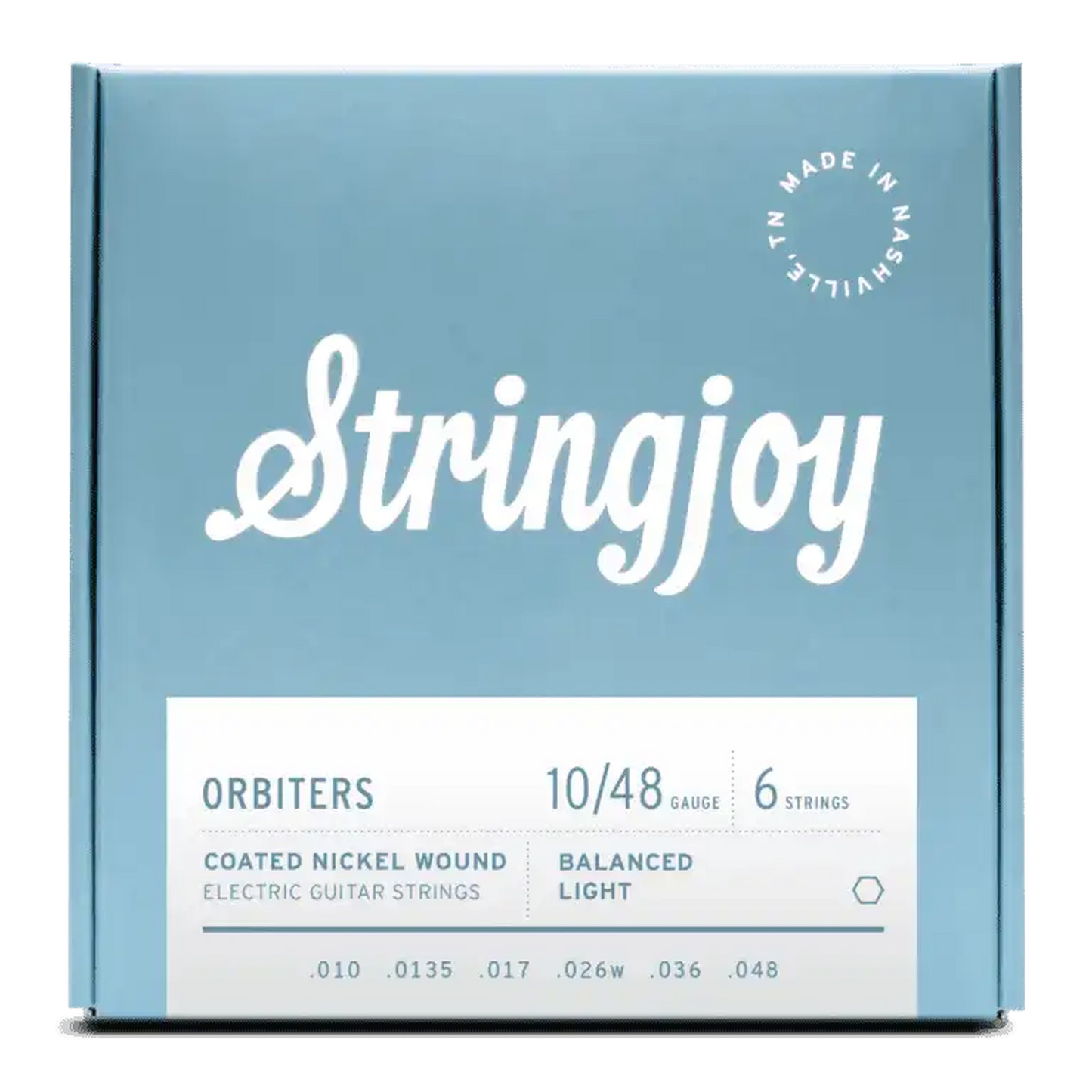 Stringjoy Orbiters Balanced Light Guage (10-48) Coated Nickel Wound Electric Guitar Strings - STRINGS - [shop-name]