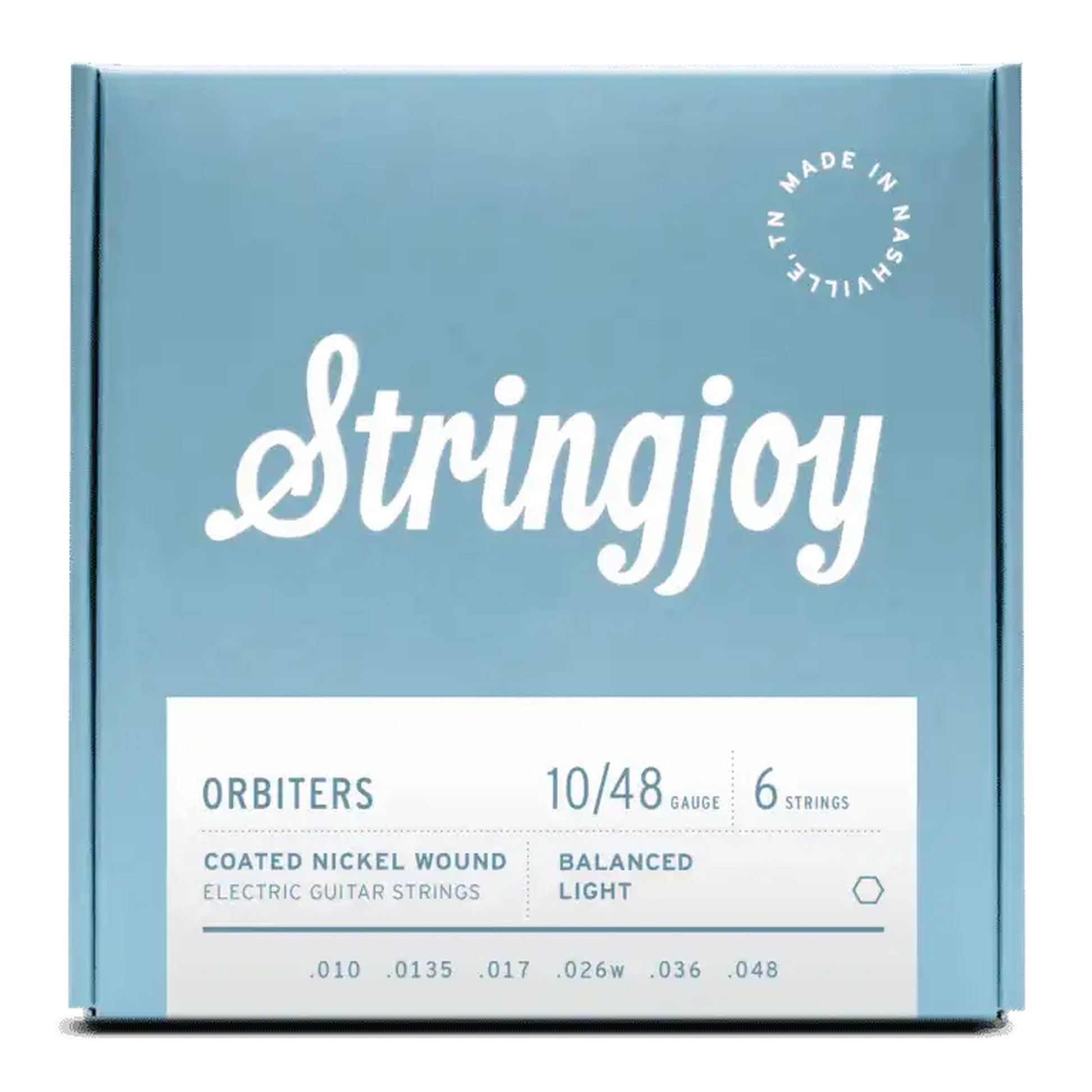 Stringjoy Orbiters Balanced Light Guage (10-48) Coated Nickel Wound Electric Guitar Strings - STRINGS - [shop-name]