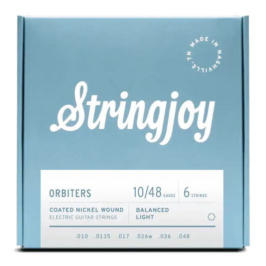 Stringjoy Orbiters Balanced Light Guage (10-48) Coated Nickel Wound Electric Guitar Strings - STRINGS - [shop-name]