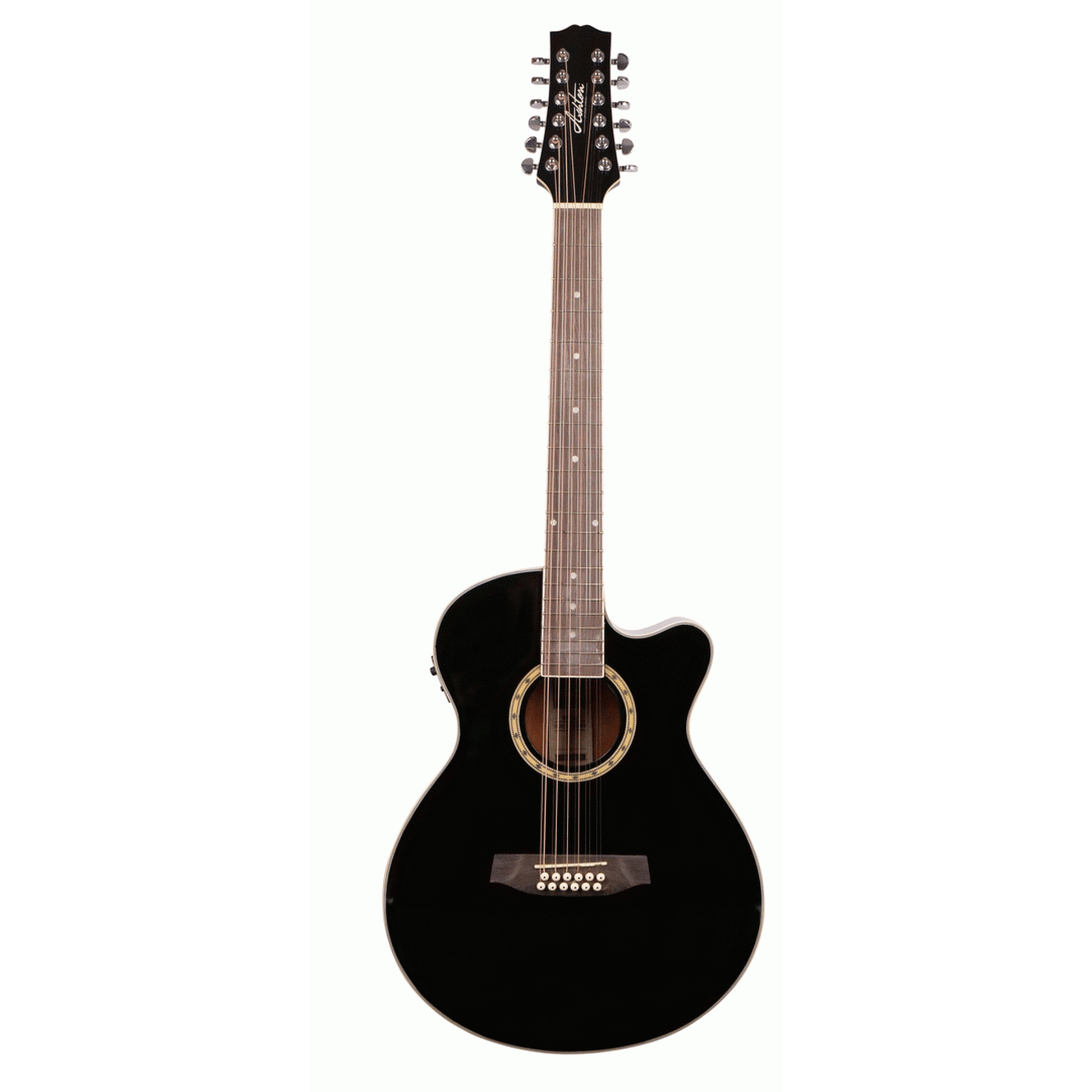 Ashton SL29/12CEQBK 12 String Acoustic Guitar - ACOUSTIC GUITAR - [shop-name]