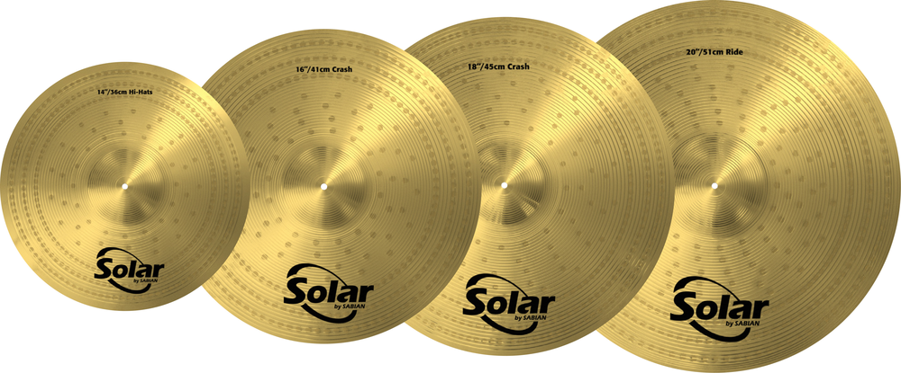 Sabian SOL5003G Solar Performance Plus Cymbal Pack  - 14/16/18/20