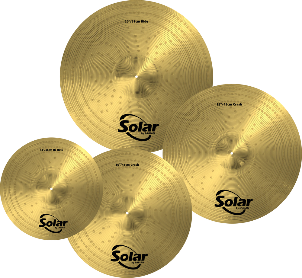 Sabian SOL5003G Solar Performance Plus Cymbal Pack  - 14/16/18/20