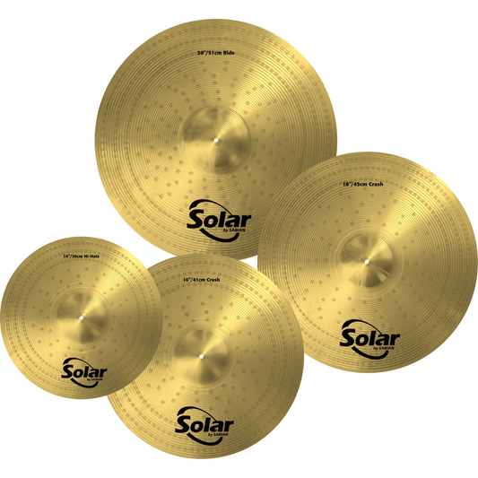 Sabian SOL5003G Solar Performance Plus Cymbal Pack  - 14/16/18/20