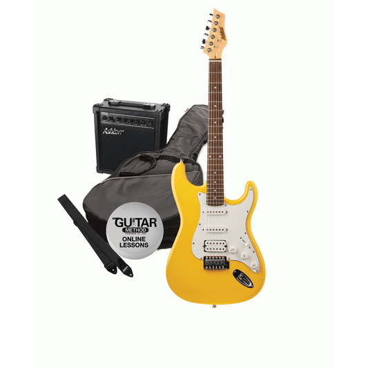 Ashton SPAG232 Electric Guitar Pack - Yellow - Joondalup Music Centre