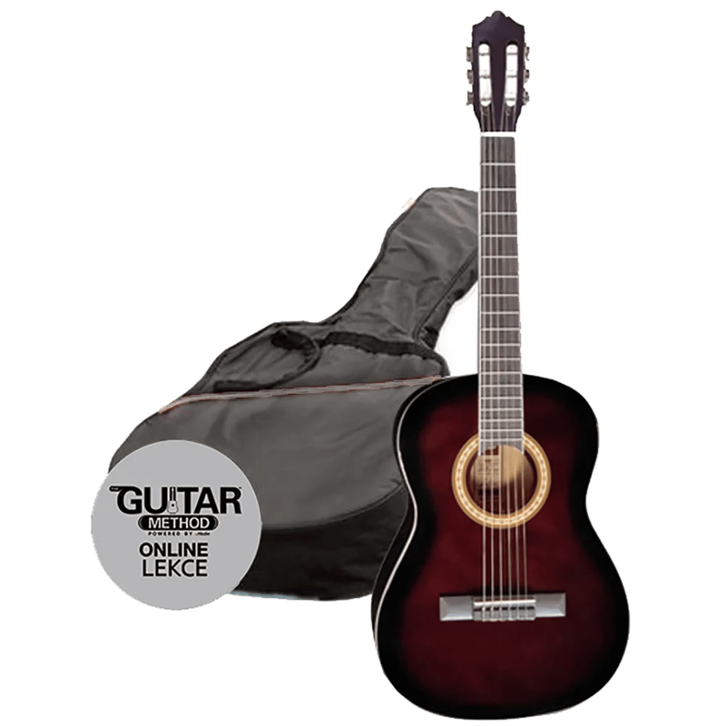 Ashton CG44TP 4/4 Size Classical Guitar Pack - Purple