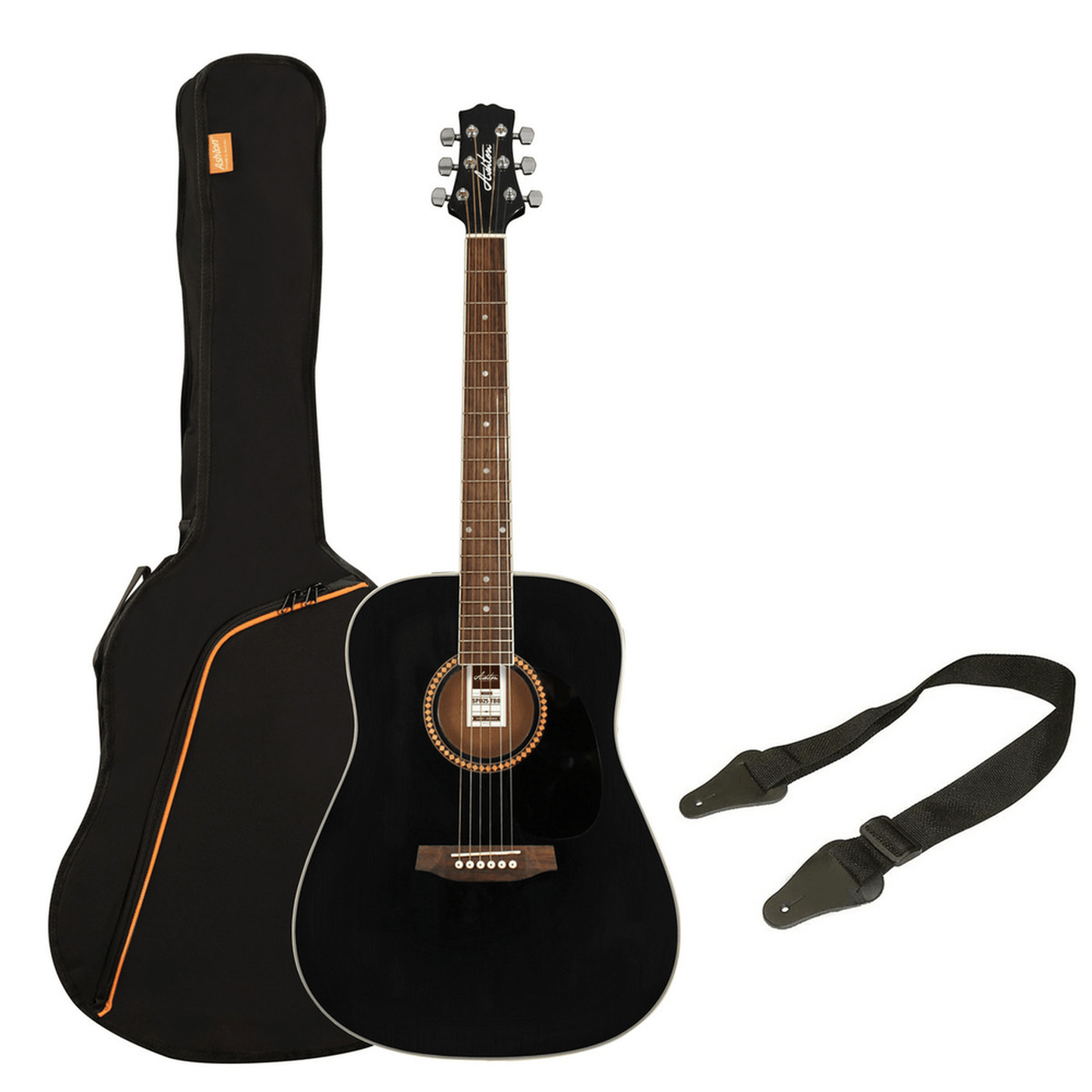 Ashton SPD25BK Acoustic Guitar Starter Pack - Black