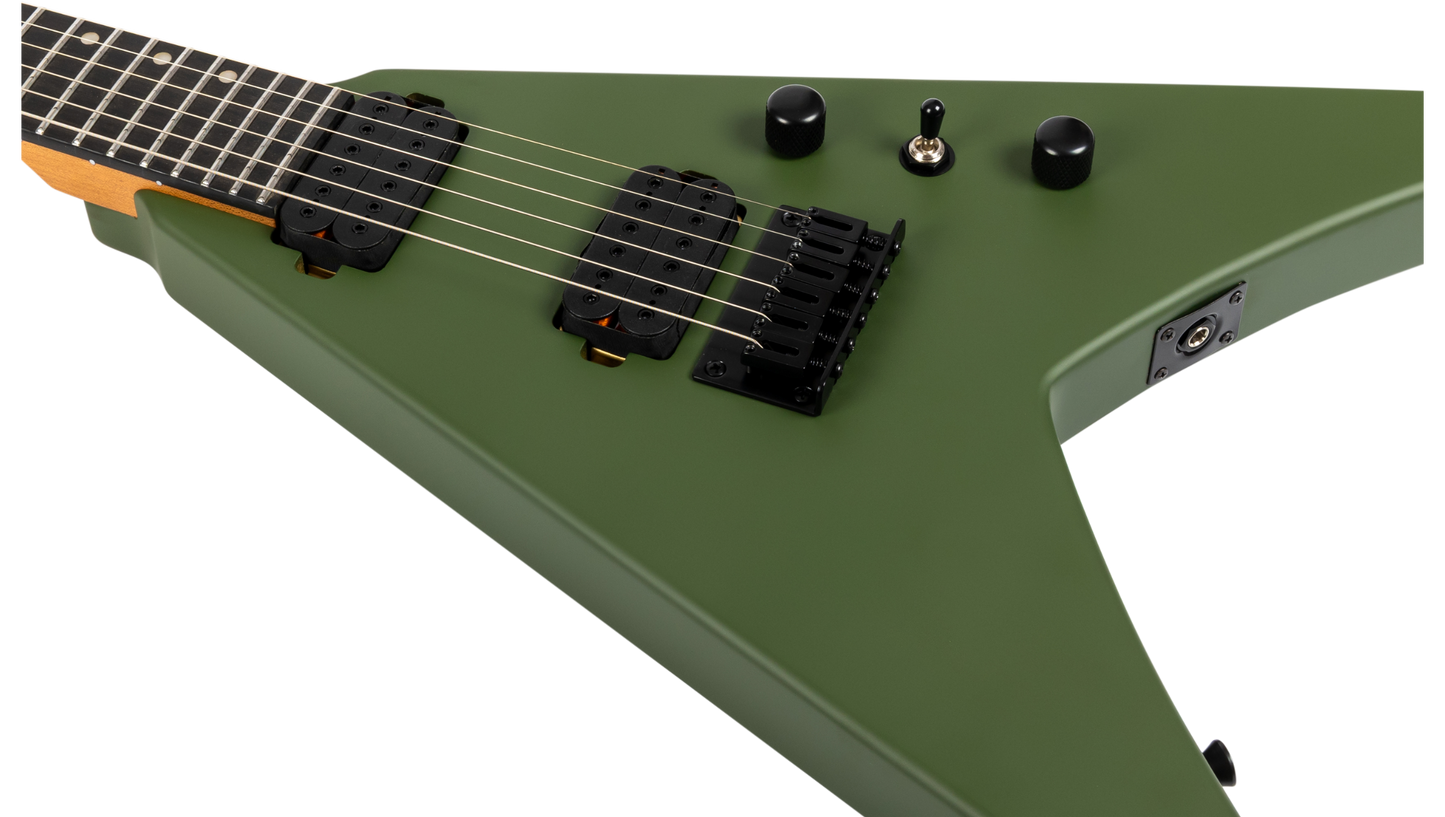 Spira V-400-MGR Electric Guitar - Satin Green