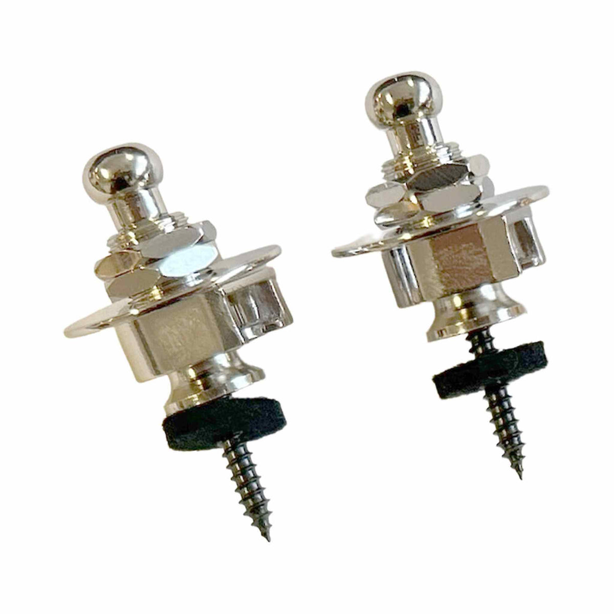 GT Schaller Style Strap Lock Set in Nickel Finish