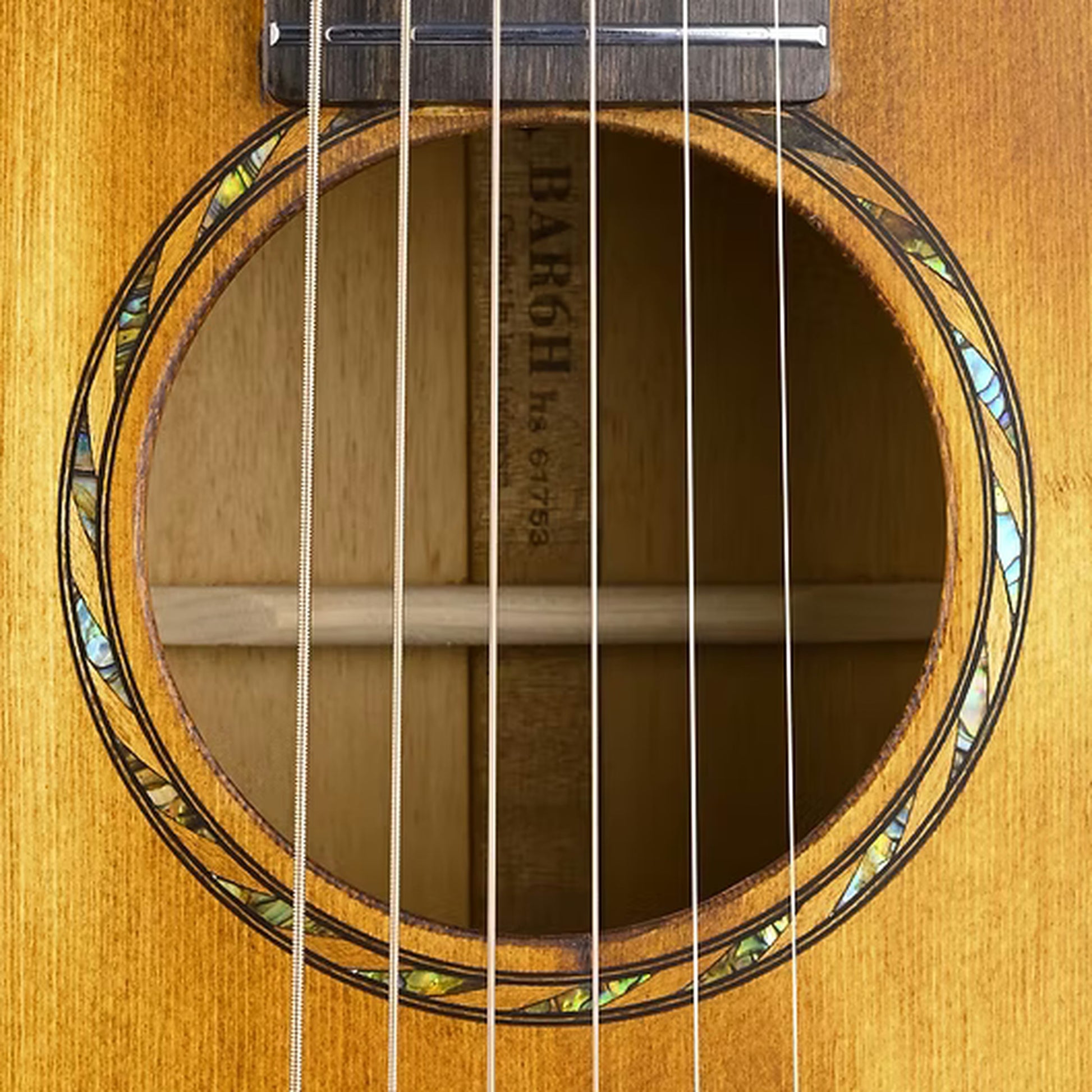 Bromo Rocky Mountain Parlour Acoustic Guitar - Spruce Top sound hole