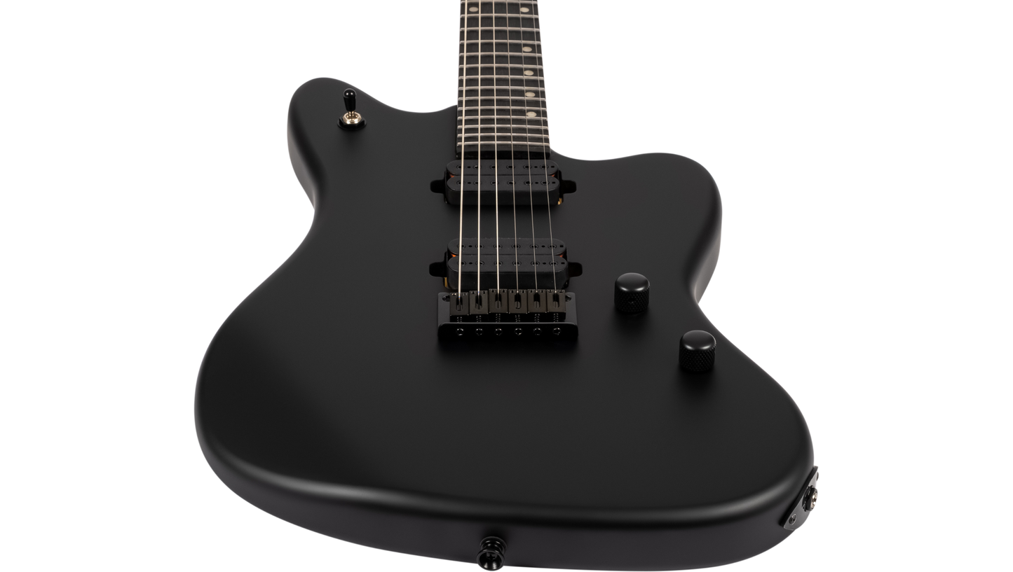 Spira J-400-MBK-BAR Baritone Electric Guitar - Satin Black