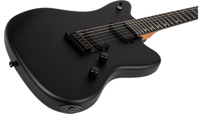 Spira J-400-MBK-BAR Baritone Electric Guitar - Satin Black