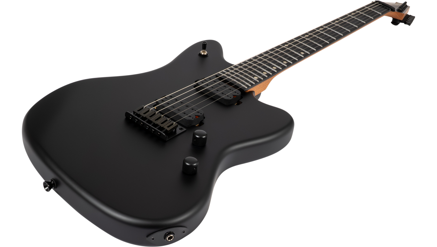 Spira J-400-MBK-BAR Baritone Electric Guitar - Satin Black