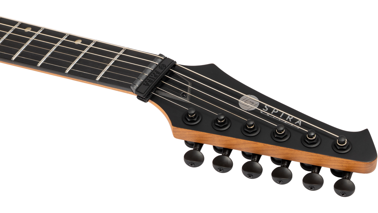 Spira J-400-MBK-BAR Baritone Electric Guitar - Satin Black