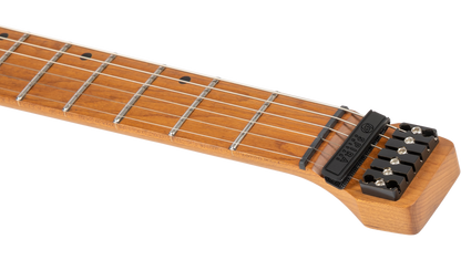 Spira S-400-MPB-HLESS Headless Electric Guitar - Satin Blue neck