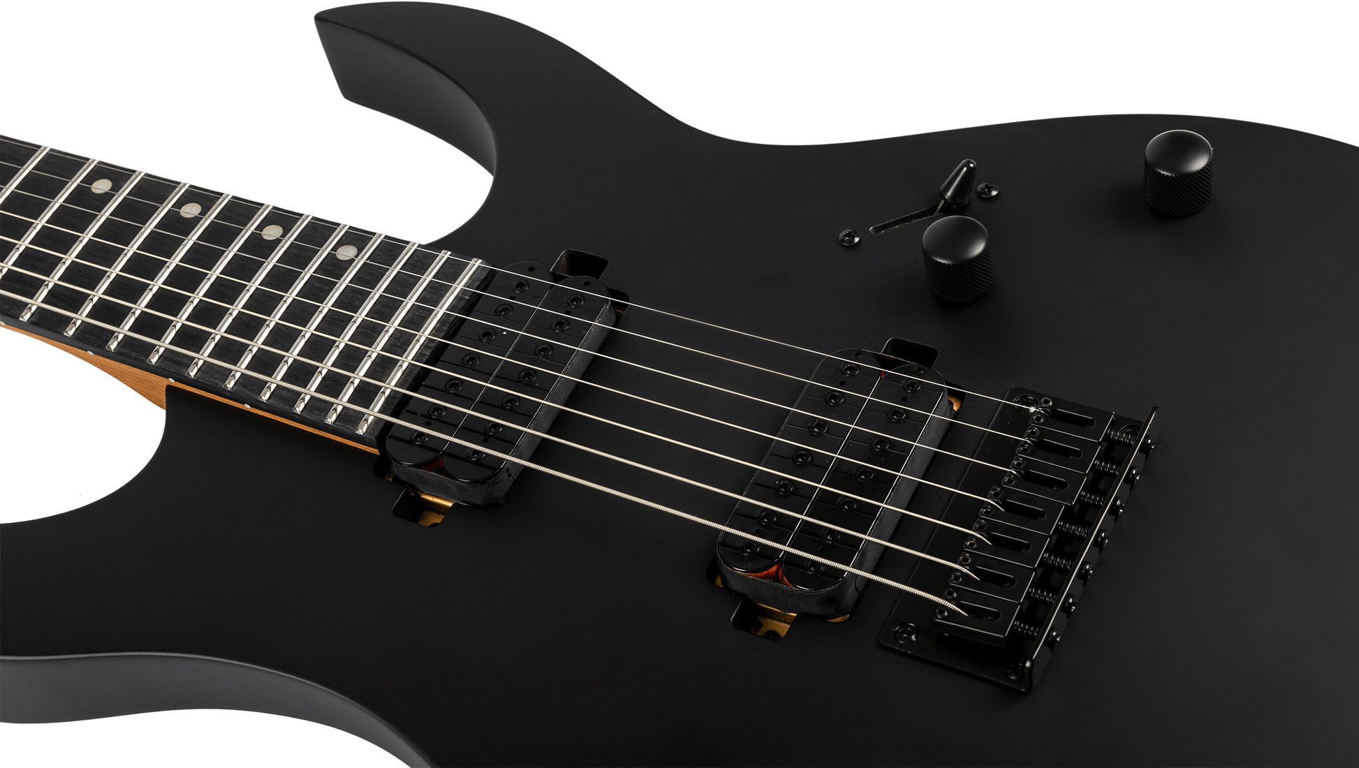 Spira S S-407 MBK 7 String Electric Guitar - Satin Black - ELECTRIC GUITAR - [shop-name]