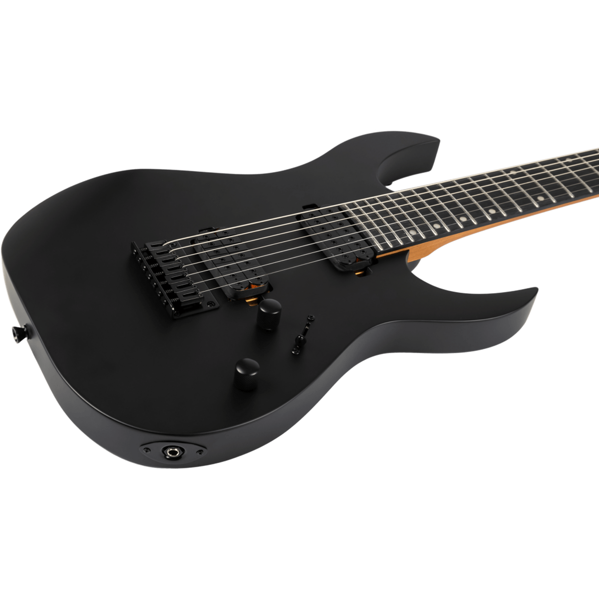 Spira S S-407 MBK 7 String Electric Guitar - Satin Black - ELECTRIC GUITAR - [shop-name]