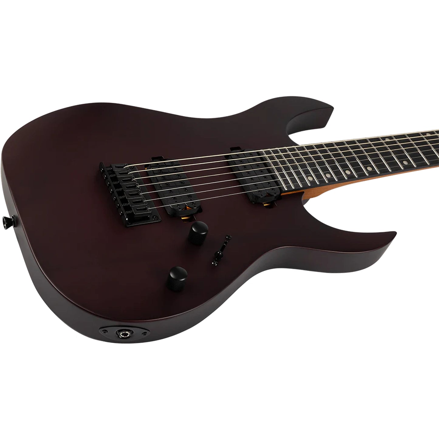 Spira S S-407 MWR 7 String Electric Guitar - Satin Wine Red 3