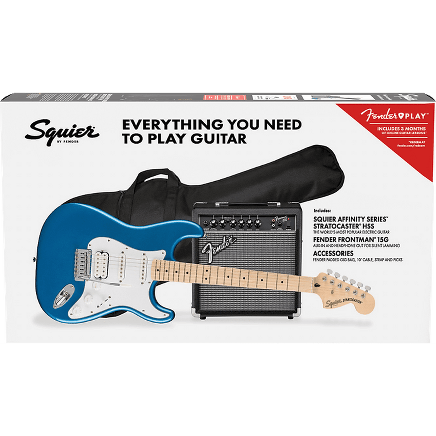 Squier Affinity Stratocaster HSS Electric Guitar Pack - Lake Placid Blue from Joondalup Music Centre 3