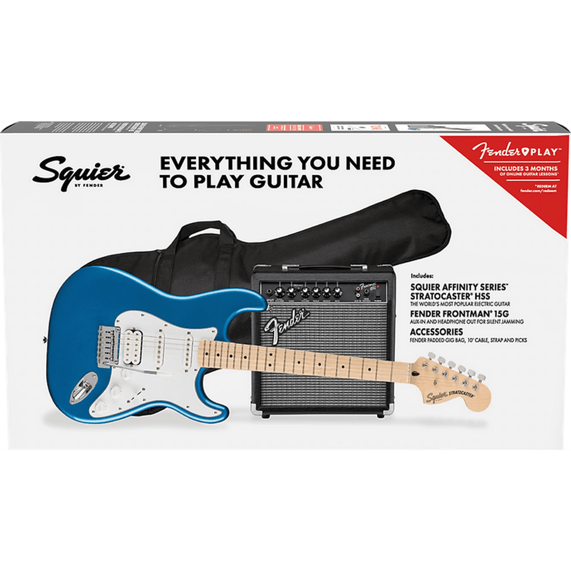 Squier Affinity Stratocaster HSS Electric Guitar Pack - Lake Placid Blue from Joondalup Music Centre 3