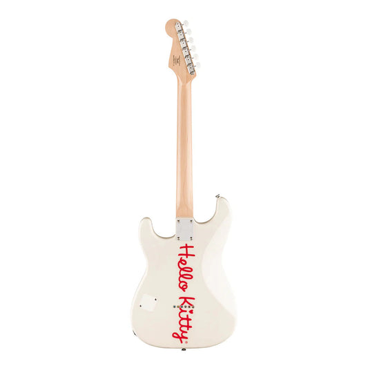 Squier_Hello_Kitty_Stratocaster_Electric_Guitar_-_White 2