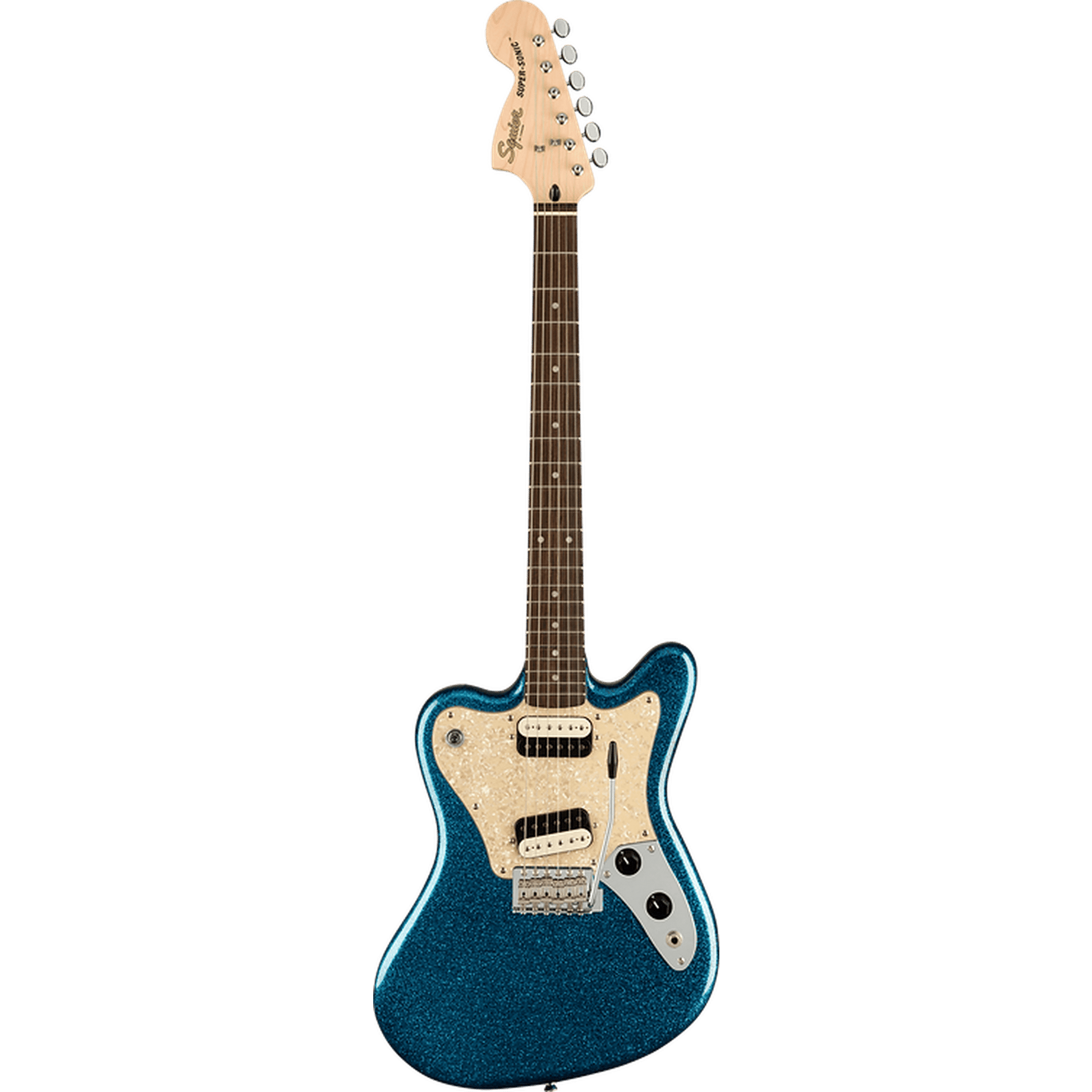 Squier Paranormal Super-Sonic Electric Guitar - Blue Sparkle from Joondalup Music Centre