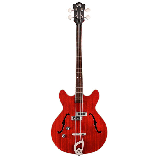 Guild Starfire 1 Short Scale Left Handed Bass Guitar - Cherry Red