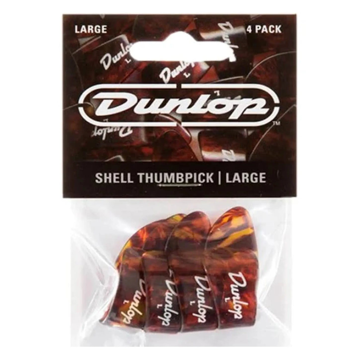 Dunlop Large Thumb Pick Pack - Shell 4pk