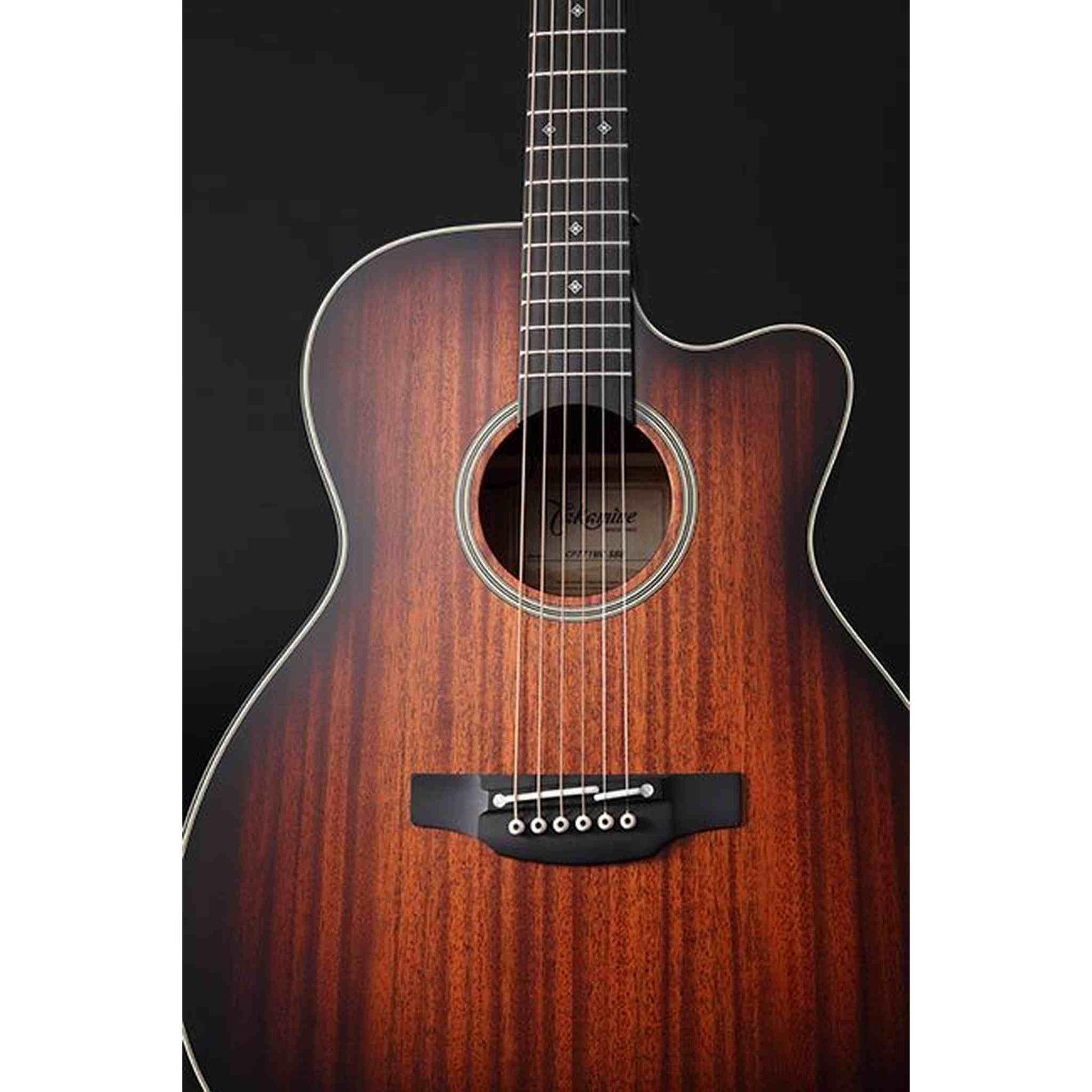 Takamine Custom Pro Series Orchestral Acoustic Guitar - Shadow Burst Satin Finish-ACOUSTIC GUITAR-Joondalup Music Centre