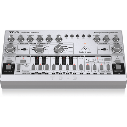 Behringer TD3 Analog Bass Line Synthesizer - Silver-SYNTHERSIZERS-Joondalup Music Centre