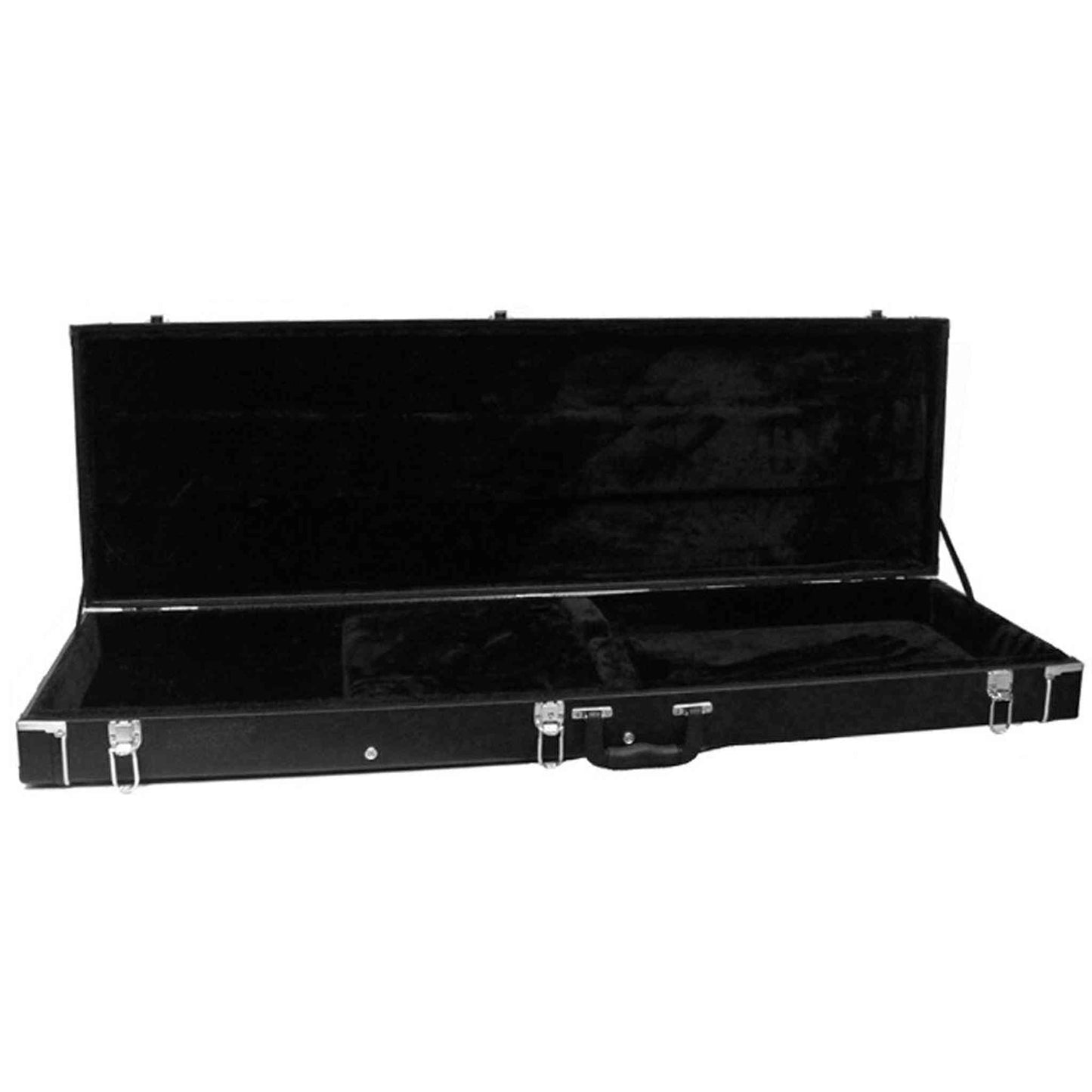 Torque Wooden Rectangular Electric Guitar Case - Black Finish