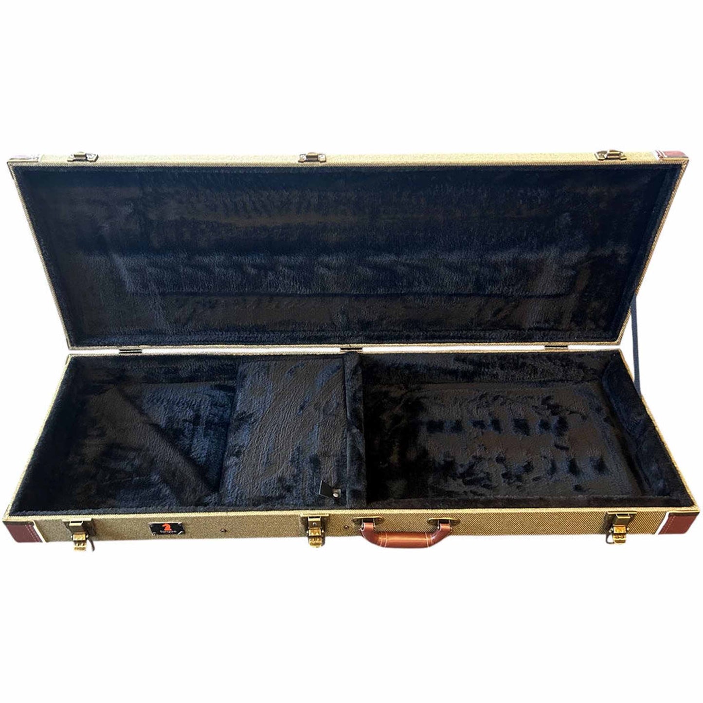 Torque Wooden Rectangular Electric Guitar Case - Olive Finish