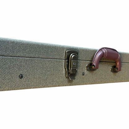 Torque Wooden Rectangular Electric Guitar Case - Olive Finish