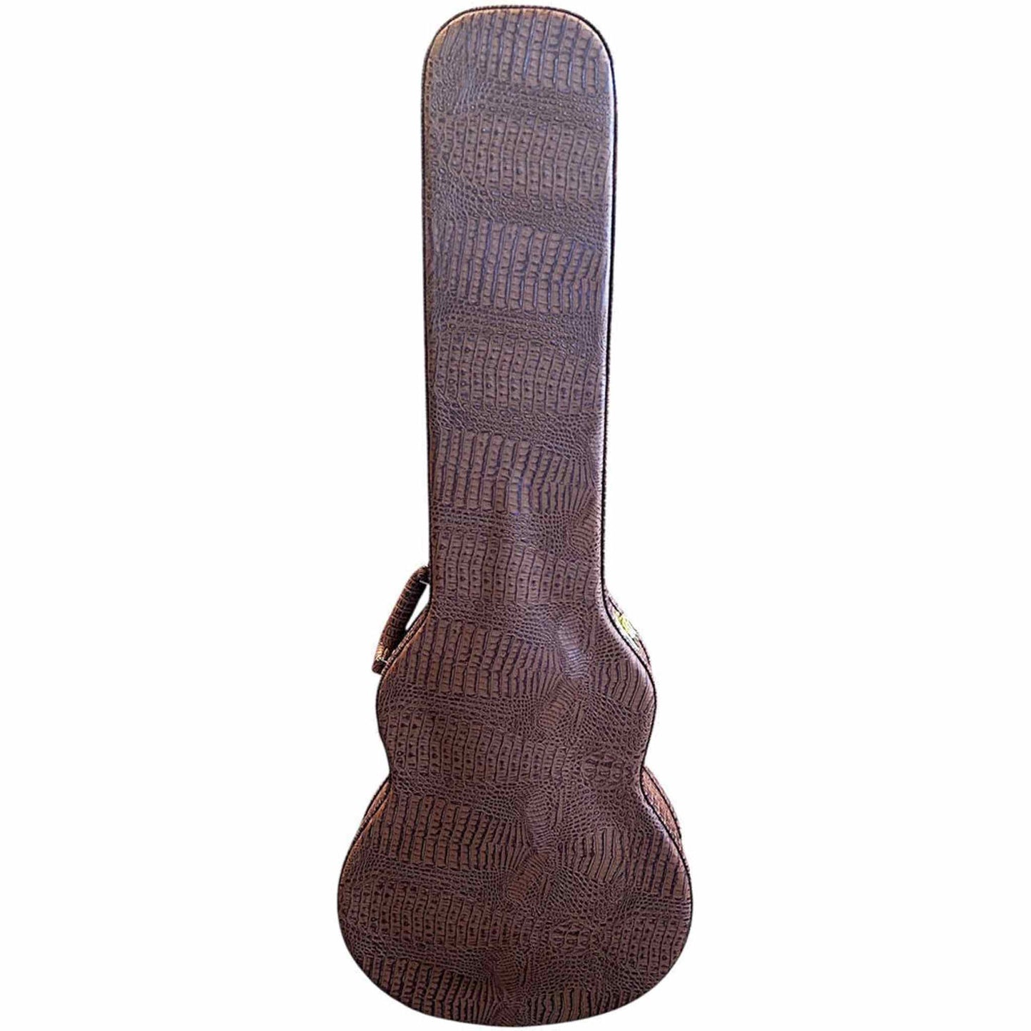 Torque Wooden Archtop LP-Style Electric Guitar Case - Brown Crocodile Finish