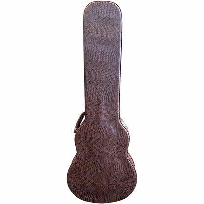 Torque Wooden Archtop LP-Style Electric Guitar Case - Brown Crocodile Finish