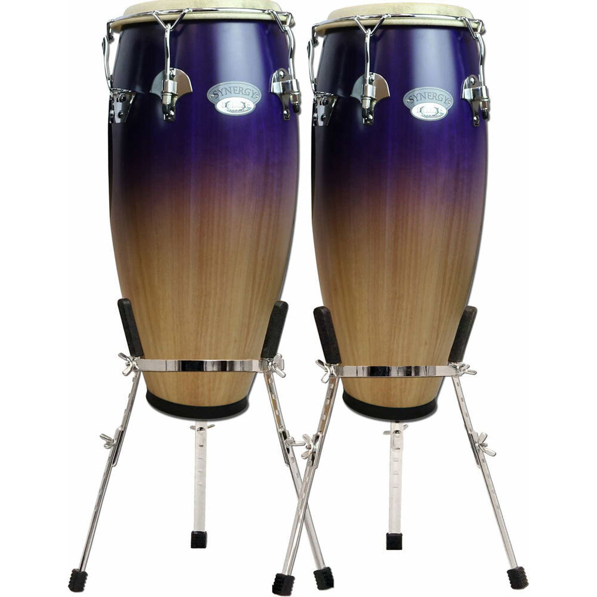 Toca 10 & 11" Synergy Deluxe Series Wooden Conga Set - Purple Fade