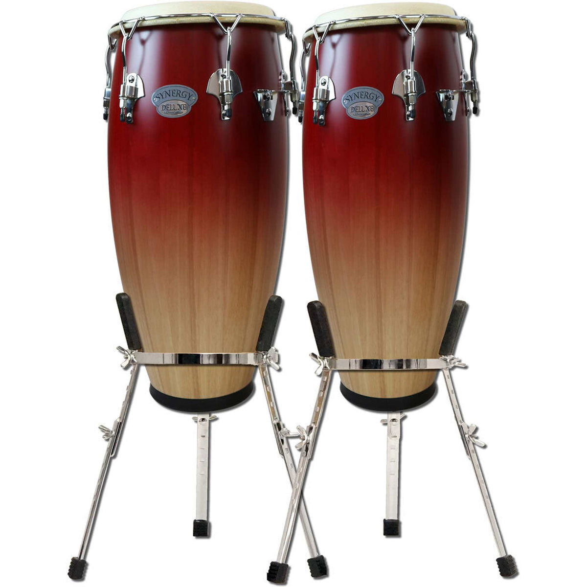 Toca 10 & 11" Synergy Deluxe Series Wooden Conga Set - Wine Fade