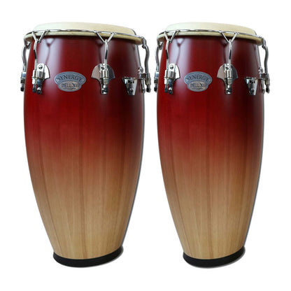 Toca 10 & 11" Synergy Deluxe Series Wooden Conga Set - Wine Fade