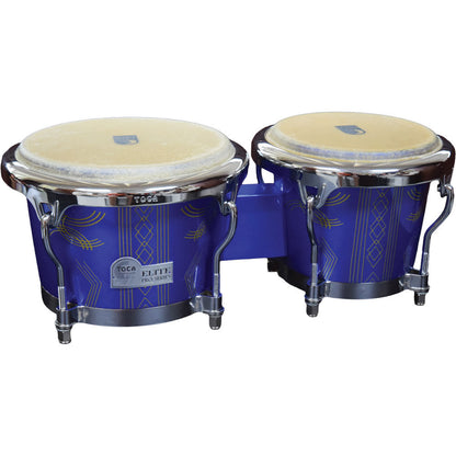 Toca Elite Pro Series 7 & 8-1/2" Wooden Bongos - Impala Blue