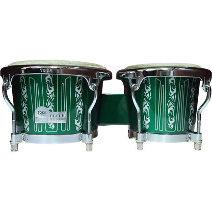 Toca Elite Pro Series 7 & 8-1/2" Wooden Bongos - Eldorado Green