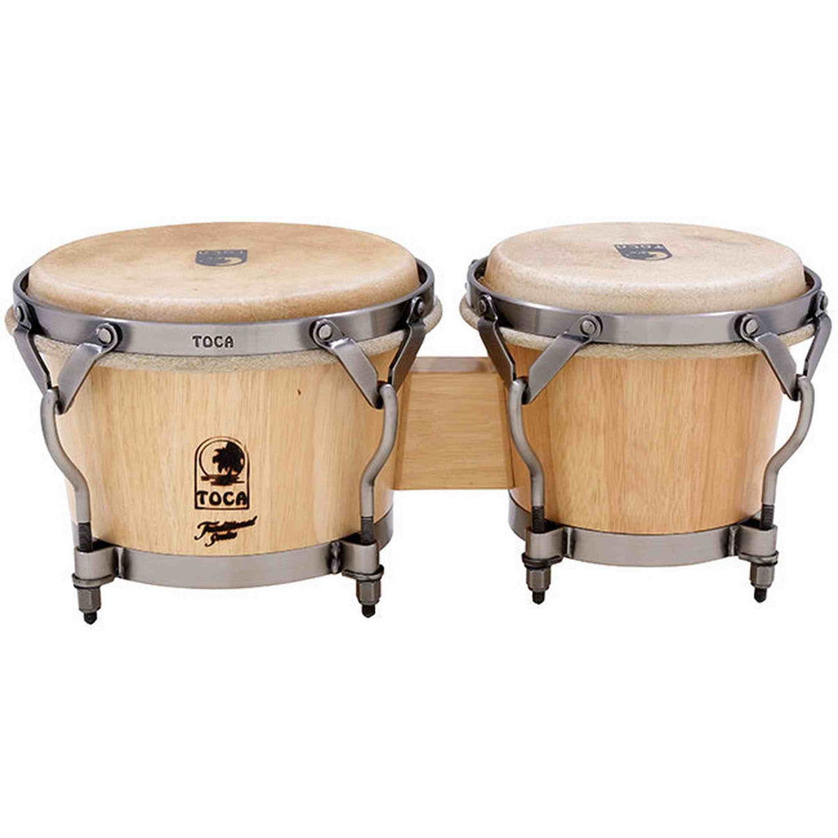 Toca Traditional Series 7 & 8-1/2" Wooden Bongos - Natural
