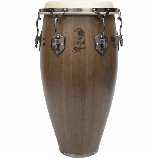 Toca Traditional Series 12-1/2" Wooden Tumba - Dark Walnut