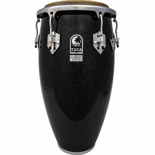 Toca Custom Deluxe Series 12-1/2" Wooden Tumba - Black Sparkle