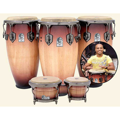 Toca Signature Series 7 & 9" Eric Velez Wooden Bongos in Sunburst