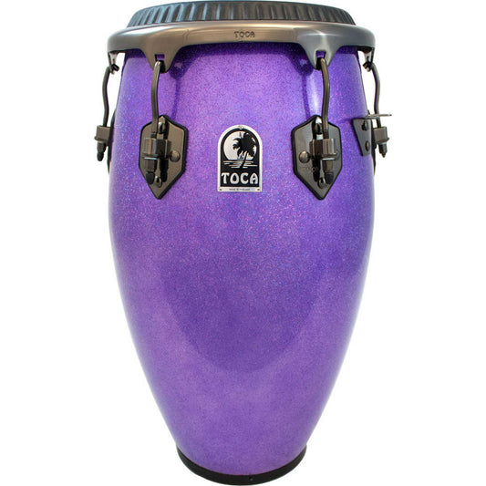 Toca Signature Series Jimmie Morales 11-3/4" Fiberglass Conga - Purple Sparkle