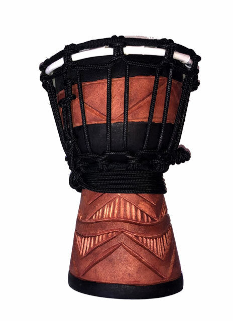 Toca Wooden Mini Series 4" Djembe in Carved Diamond Design