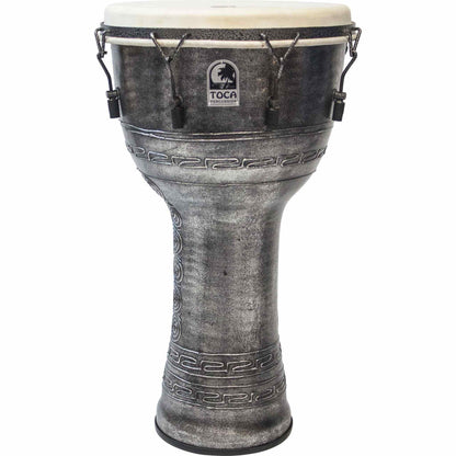 Toca Freestyle Series Mech Tuned Djembe 14" w/ Bag -  Antique Silver