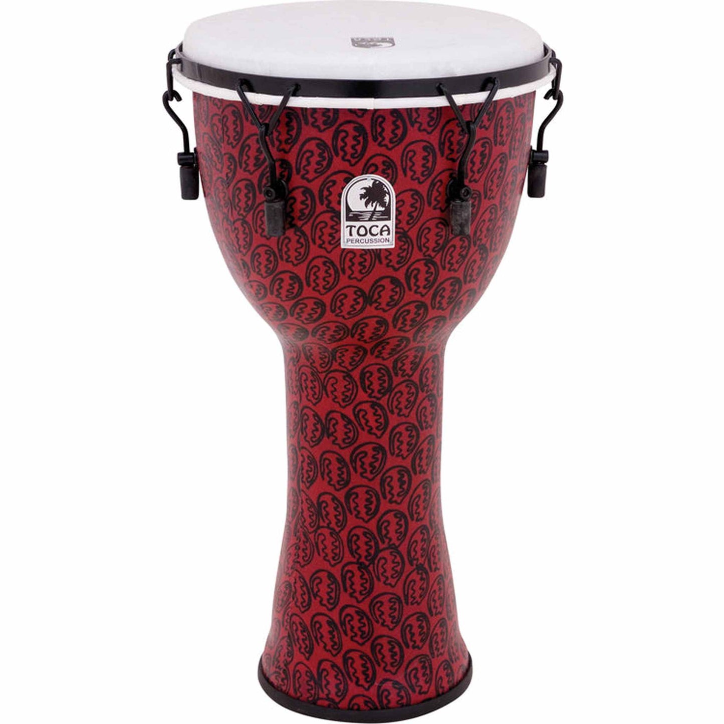 Toca Freestyle 2 Series Mech Tuned Djembe 14" - Red Mask Pattern W/Bag