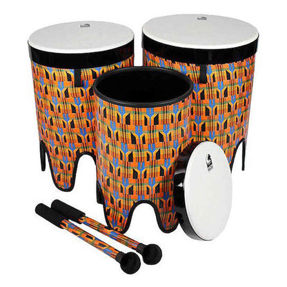 Toca Freestyle 2 Series Nesting Tom Toms in Kente Cloth - 3 Pack