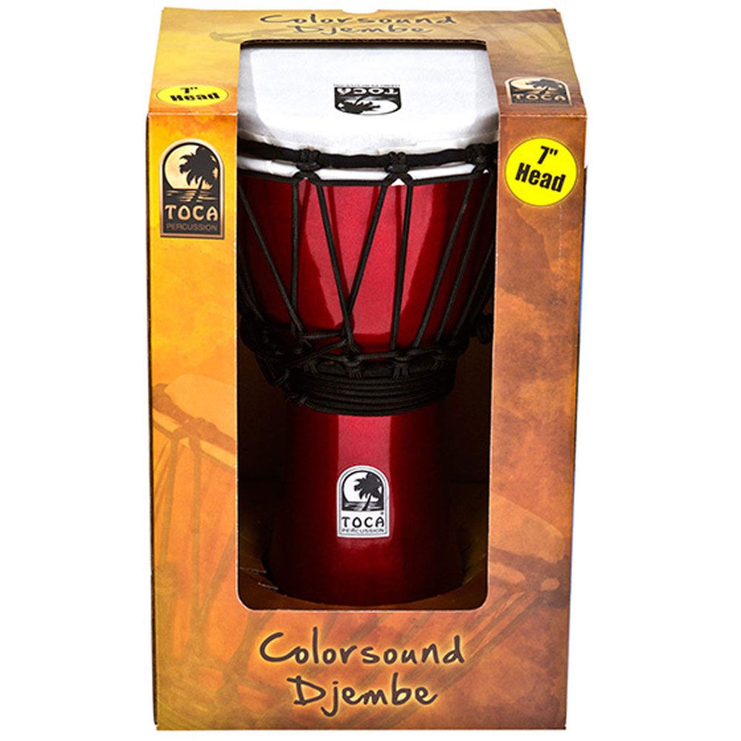 Toca Freestyle Colorsound Series Djembe 7" - Metallic White