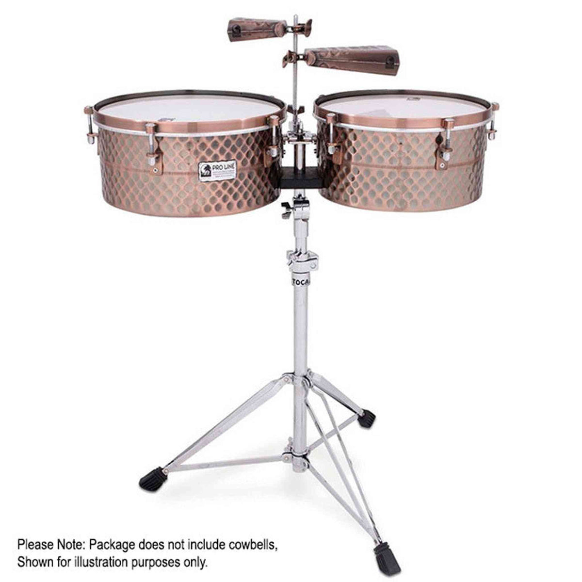 Toca Pro Line Series Timbale Set 14 & 15" - Hammered Black Copper